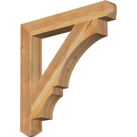 Balboa Craftsman Rough Sawn Bracket, Western Red Cedar, 4W X 30D X 30H